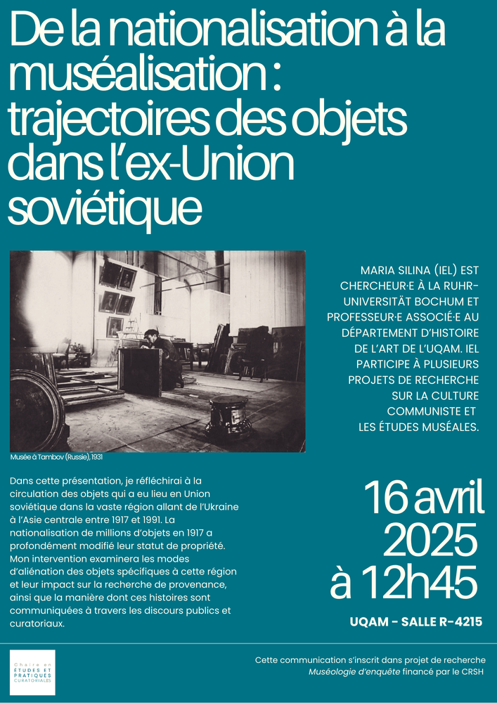 Affiche conférence Maria Silina