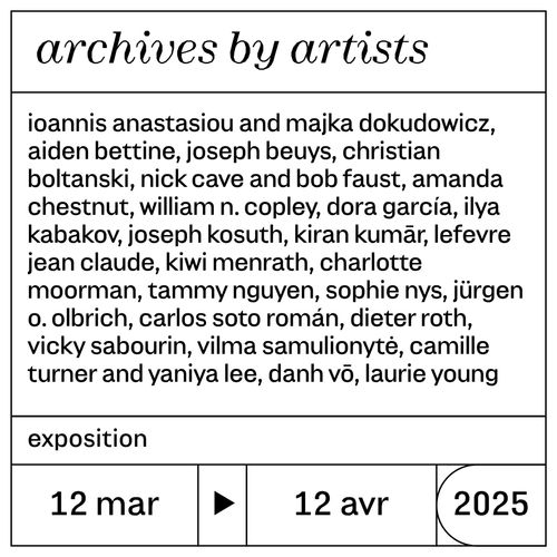 Exposition Archives by Artists (Galerie UQO, 2025)