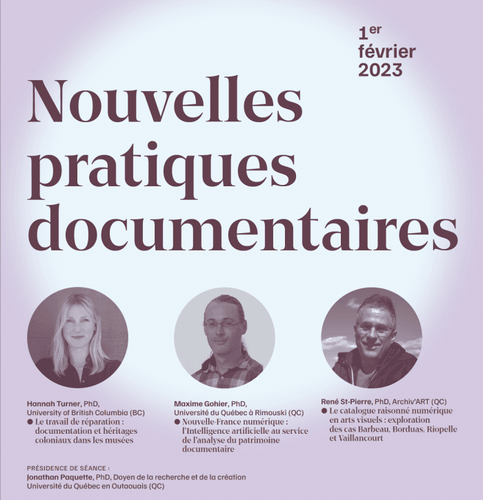 Affiche de la conférence Nouvelles pratiques documentaires